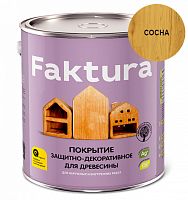 Покрытие FAKTURA защитно-декоративное для древесины сосна, банка 0,7 л